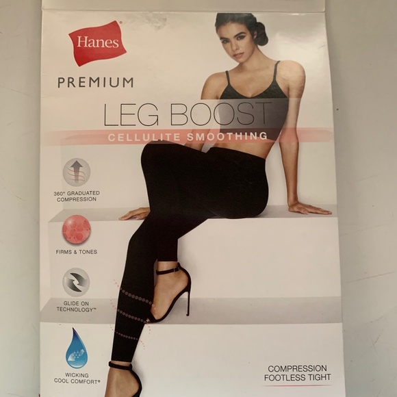 Hanes Accessories - Hanes Premium Leg Boost Cellulite Smoothing Compression Footless Tight - NIB
